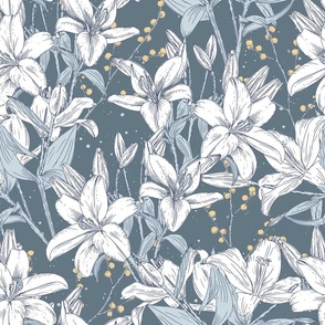 Pastel Lilies | Blue