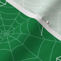 Halloween Spider Web Pattern Design Green and White-01