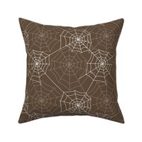 Halloween Spider Web Pattern Design Brown and White-01-01-01