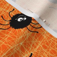 Halloween Spider Web Pattern Orange and Light Orange-01