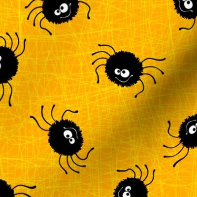 Halloween Spider Web Pattern Yellow and Light Yellow-01