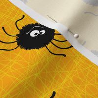 Halloween Spider Web Pattern Yellow and Light Yellow-01