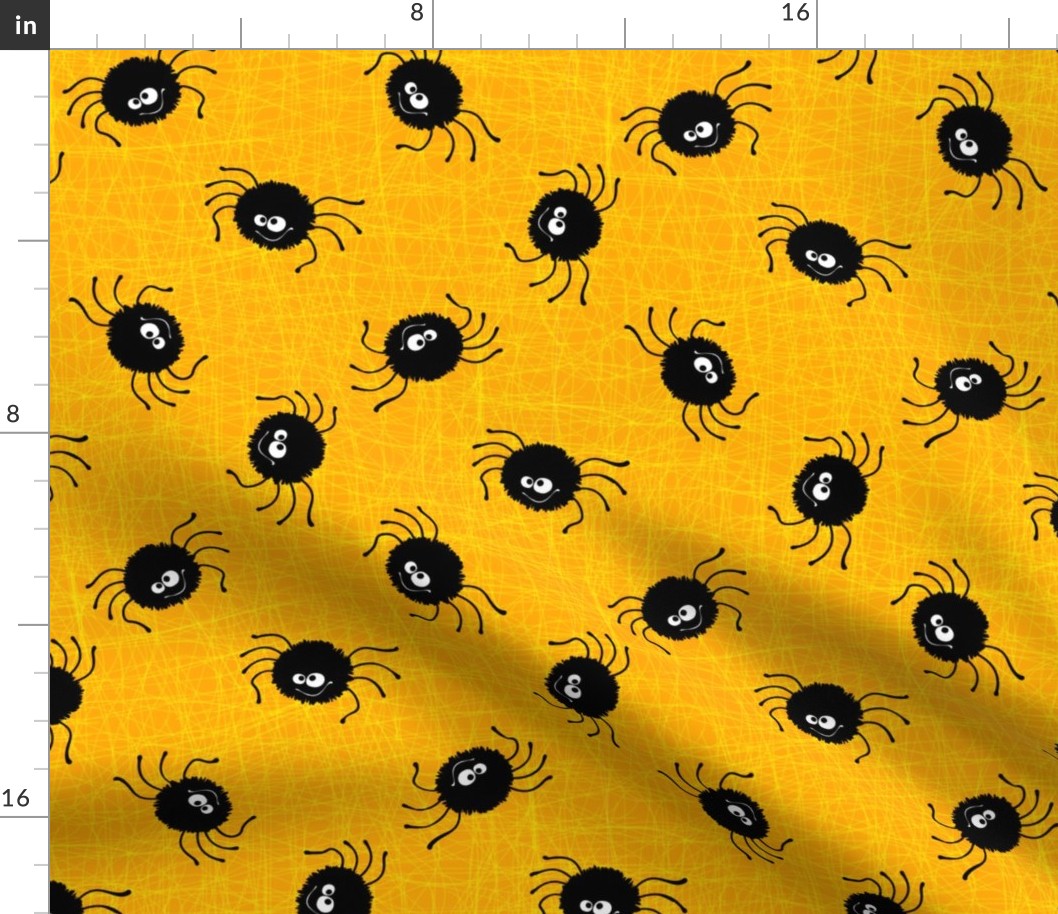 Halloween Spider Web Pattern Yellow and Light Yellow-01