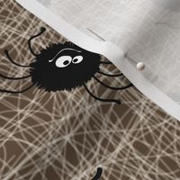 Halloween Spider Web Pattern Brown and Light Brow-01