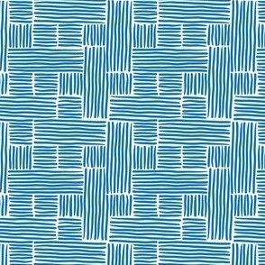 Medium Abstract Plus Lines Blue