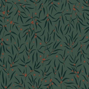 Christmas Berries - Pine Green