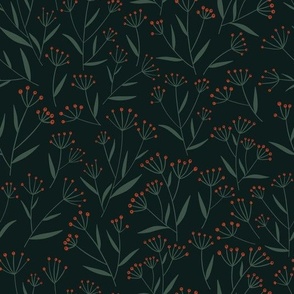 Christmas Berries - Pine Green