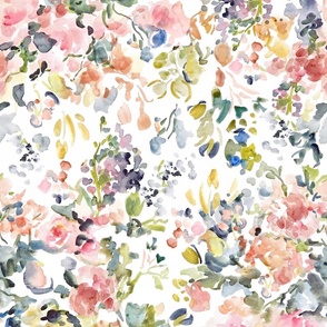 Medium-Watercolor Abstract Jardin