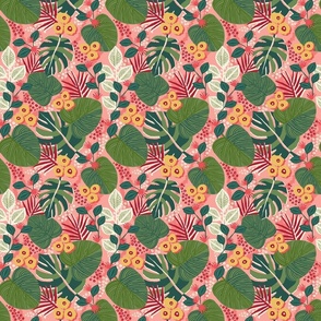 Tropical Floral - Coral - Small