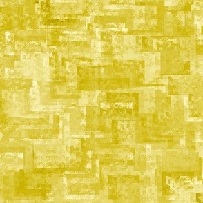 Rectangled Bars Scrambled, golden yellow tones, 12 in