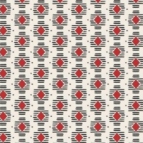 Dramatic Quilt Dance small print / red black  