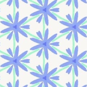 Friendly blue floral (medium)