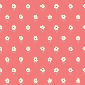 Half Drop Sweet Blooms - Pink 