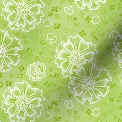 Lime Smoothie Meadow Flowers (8.6" repeat)