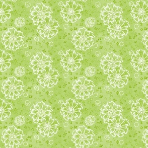 Lime Smoothie Meadow Flowers (8.6" repeat)