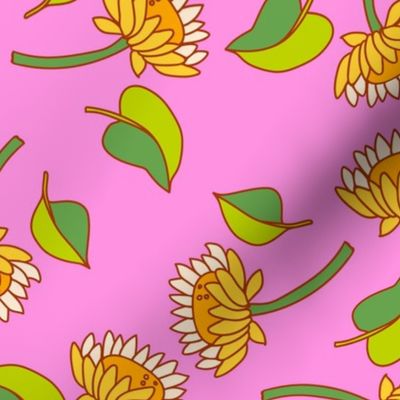 Sunflower Pink Modern Vintage