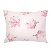 (l) floating magnolias at dawn | light pink mauve | large scale
