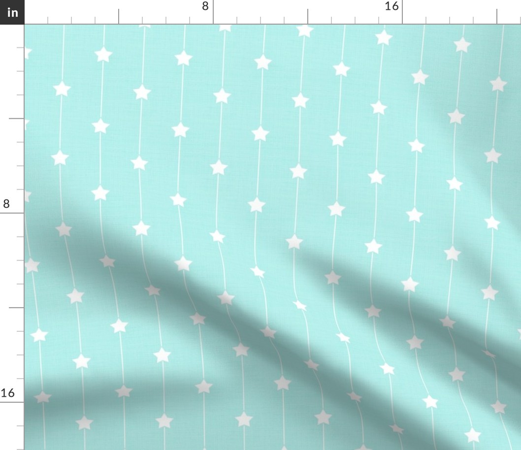 Star Path on Soft Turquoise