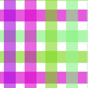 Checkered Pattern  in Magenta Pink and Mint Green