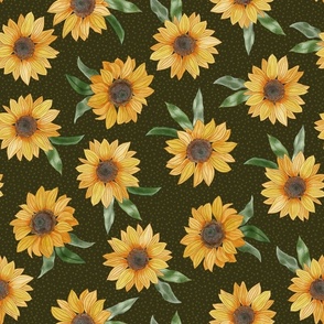 sole sunflowers - dark green