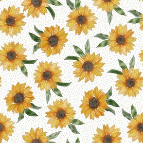 sole sunflowers - white