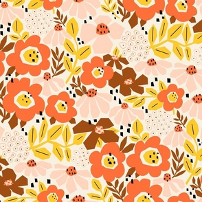 M- Retro Paper Cut Florals