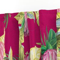 Hawaii Calls 50s-on deep claret texture-jumbo