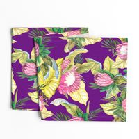 Hawaii Calls 50s-on deep plum texture-medium