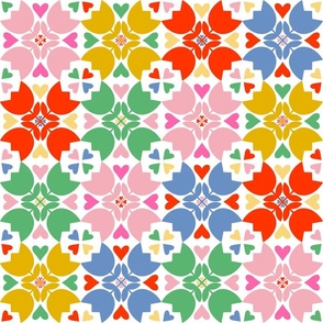 Mod Scandinavian Granny Square Crochet - multicoloured - medium