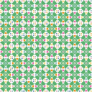 Mod Scandinavian Granny Square Crochet - bright green - small