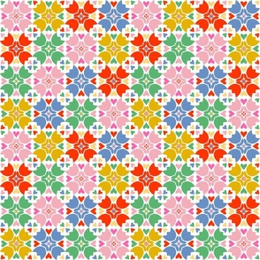 Mod Scandinavian Granny Square Crochet - multicoloured - small