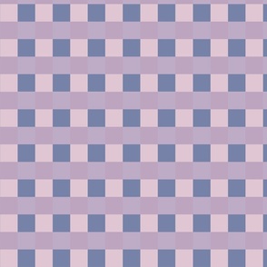 Blue, purple and pink gingham - Medium scale