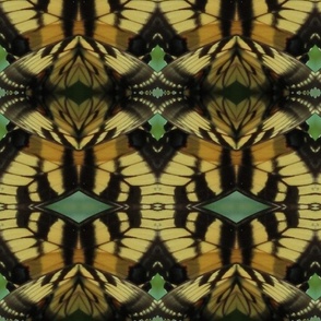 AJ YELLOW TIGER SWALLOWTAIL ABSTRACT 2-LARGE-MIRROR