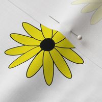 Maryland Black Eyed Susan and flag on white