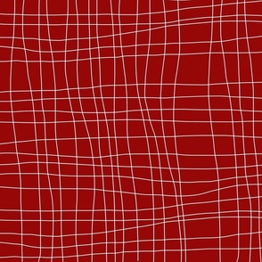 Red Background and White Lines