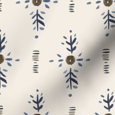 (Large ) Urban, tribal, pattern, blue