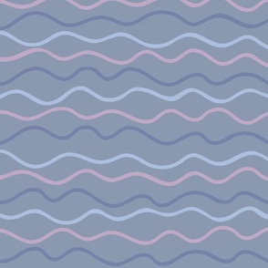 Irregular pink and blue waves - Large scale
