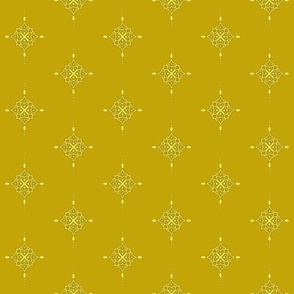 Yellow Mandala Fabric, Wallpaper and Home Decor | Spoonflower