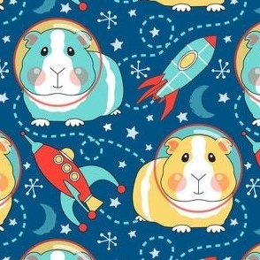 large guinea pigs in space on navy
