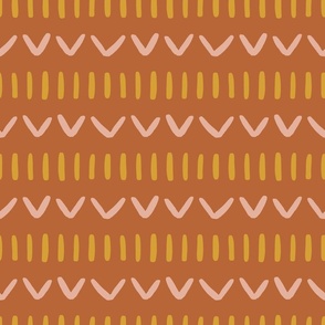 Boho Terracotta Tribal Marks