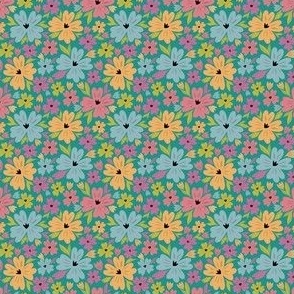 Spring Floral on Teal (small)