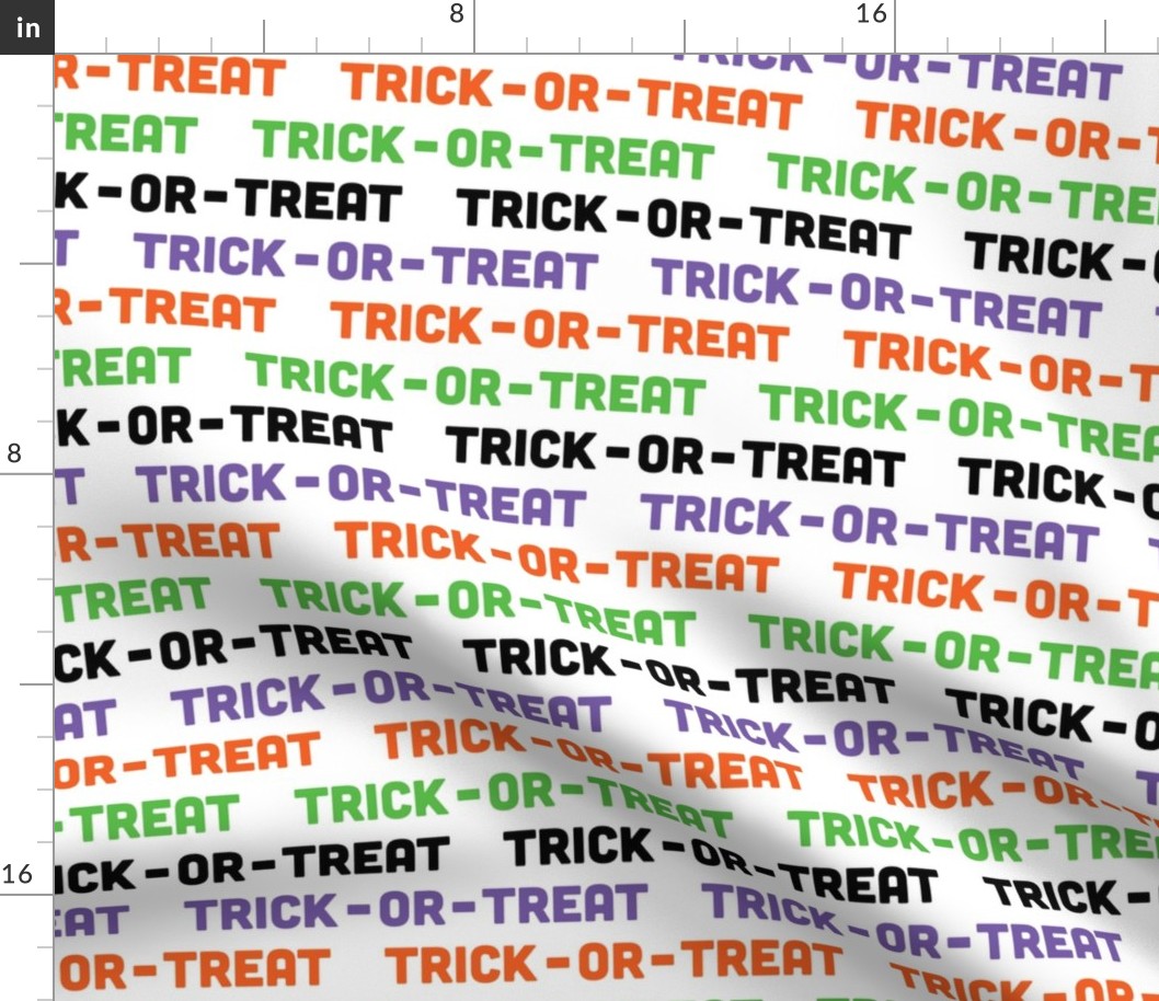 Halloween Trick Or Treat Halloween Pattern Kids, Orange, Purple, Green, Black