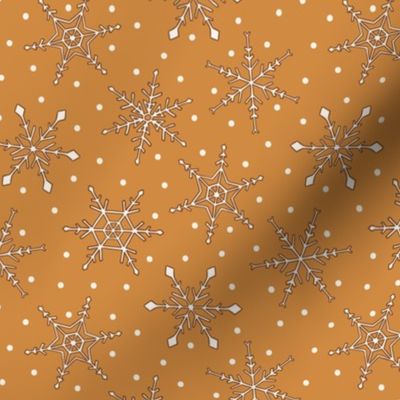 Golden Christmas Snowflakes - Small Scale