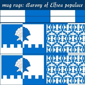 mug rugs: Barony of Elfsea (SCA)