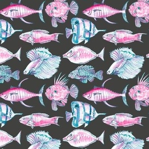 Guppy Fish Fabric, Wallpaper and Home Decor