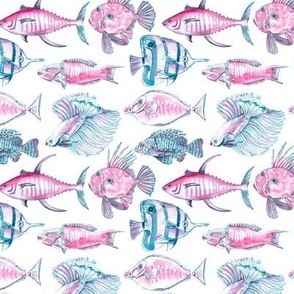 Fish Pattern White