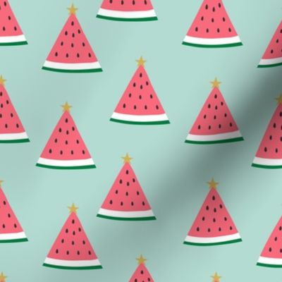 Watermelon Christmas Trees - mint - LAD22
