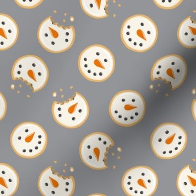 Snowman Sugar Cookies - Christmas Cookie - grey - LAD22