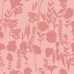 medium // Wildflowers Ditsy Rose Pink on Peach // 8”