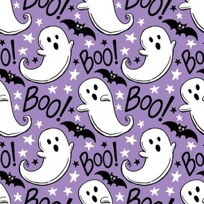 cute hand-drawn halloween purple